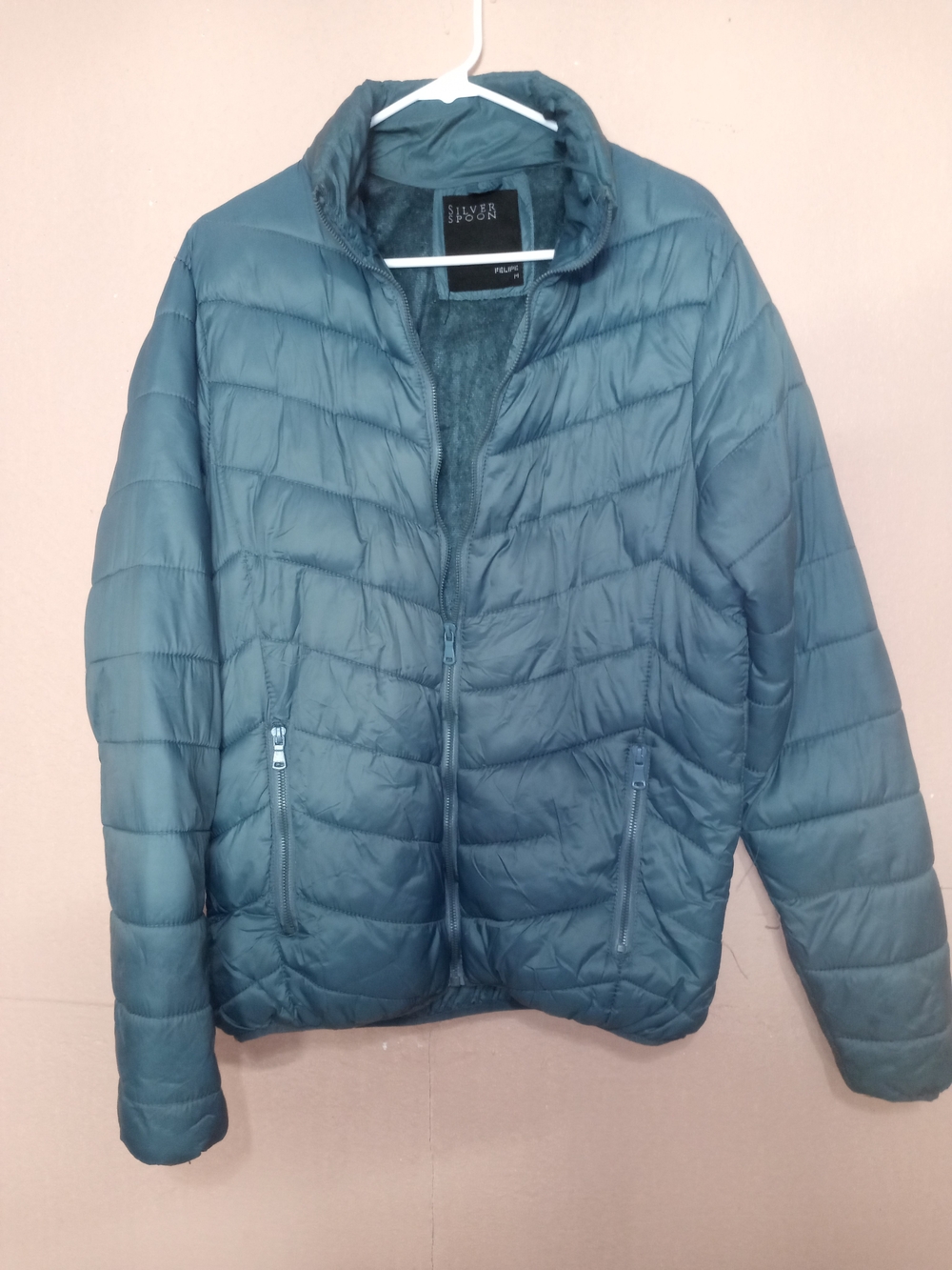 Teal Grey Jacket - Lightweight Insulated Coat